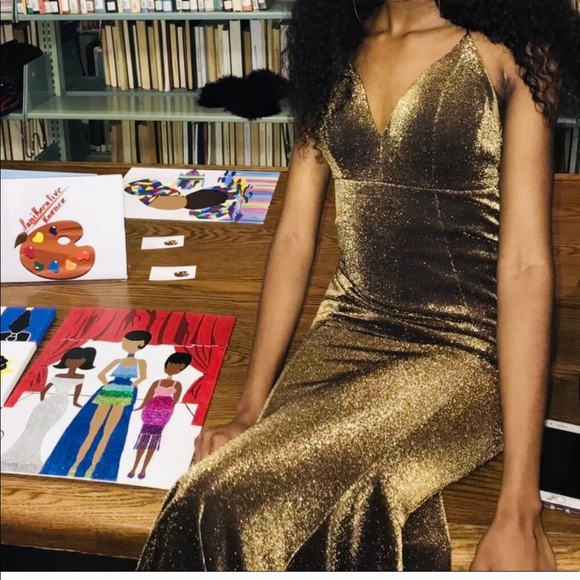 Gold mermaid dress [10$ Sale!] - Picture 3 of 5